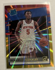 2020-21 Donruss #213 Immanuel Quickley Holo Red and Gold Laser