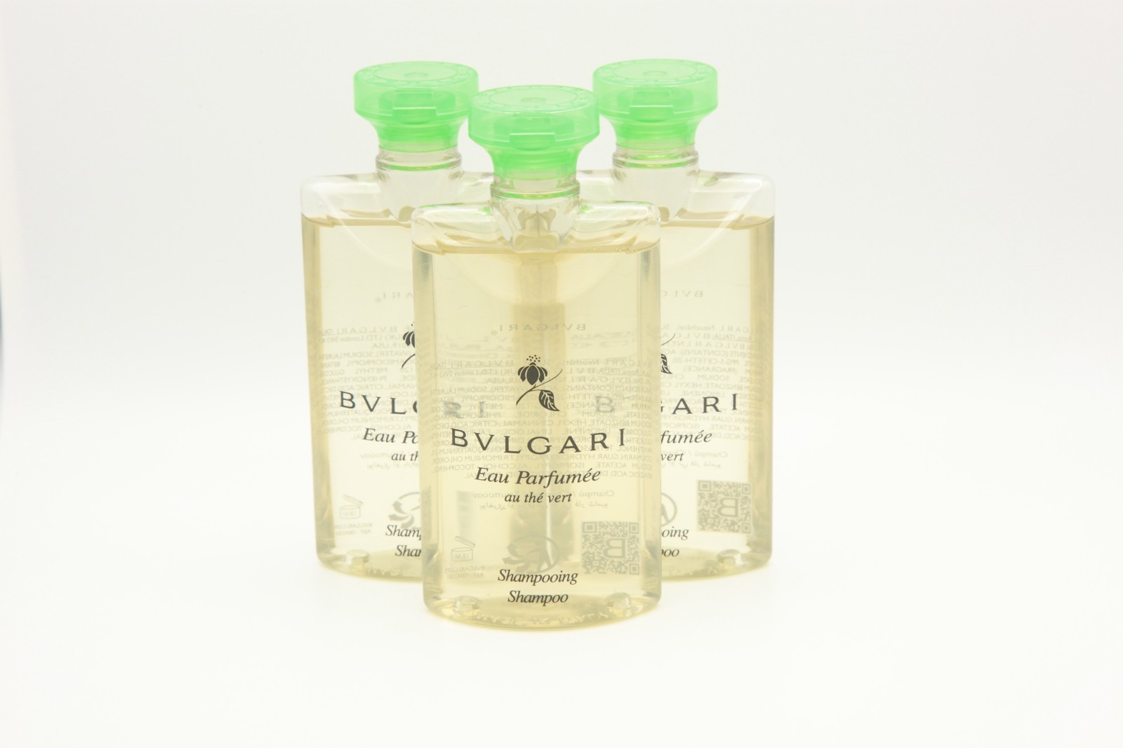 BVLGARI au th&eacute; Vert (Green Tea) Shampoo - 2.5 Fl oz / 75mL Pack Of 3 NEW