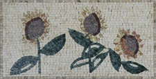 Handmade Sunflowers Art Home Decor Marble Mosaic