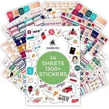 Clever Fox Planner Stickers: 1360+ Aesthetic Monthly, Weekly, Daily, Holiday & J