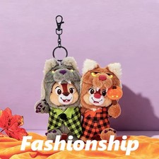 Authentic Shanghai Disney store 2026 Halloween Chip Dale plush keychain