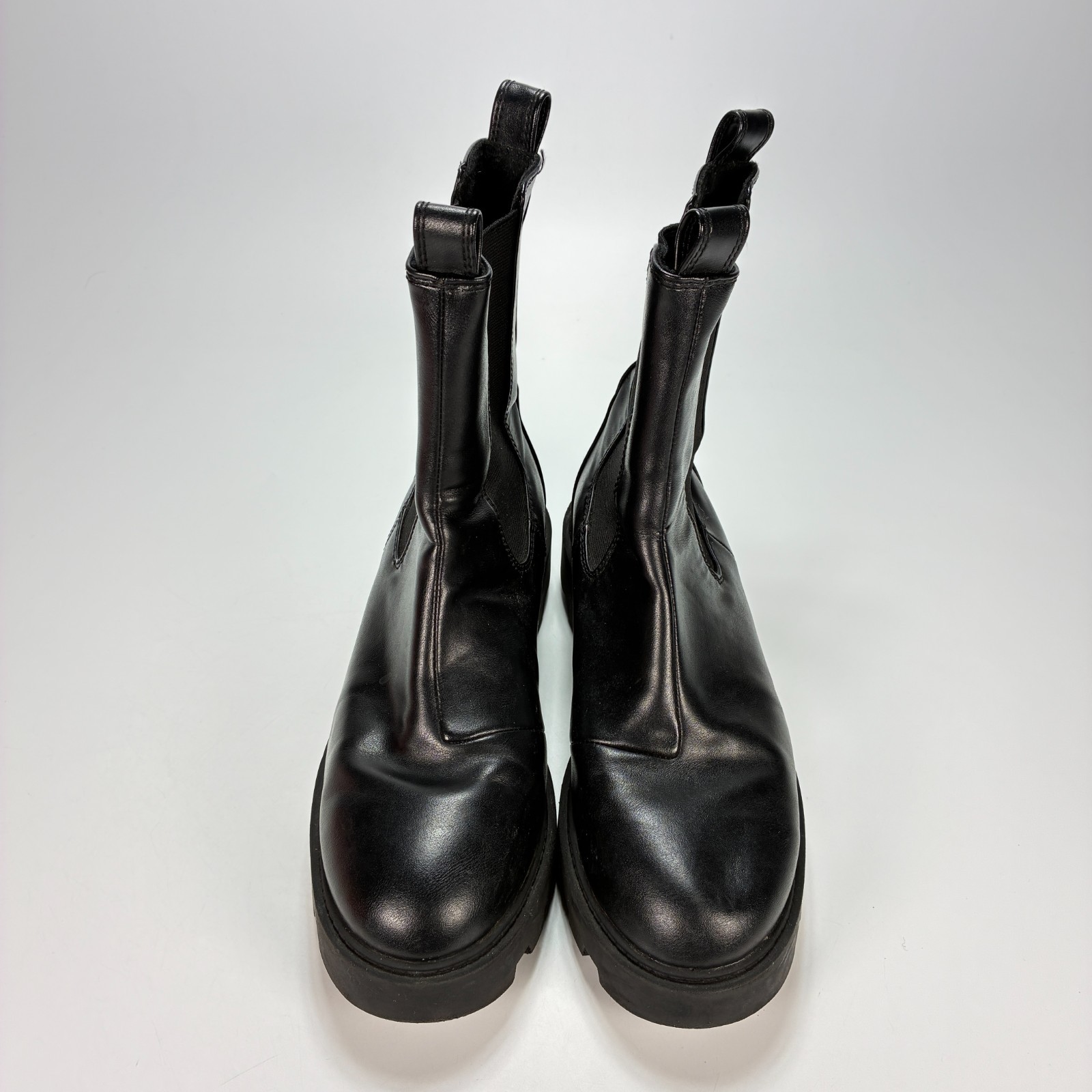 Divided Black Pull On Chunky Elasticated Side Pan… - image 3