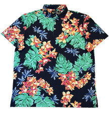 RLX Ralph Lauren Hawaiian Floral Pro Fit Wicking Performance Golf Polo Shirt XL