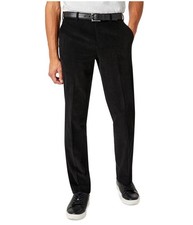 Michael Kors Mens Modern Fit Corduroy Dress Pants Slacks, Black, 40W x 29L