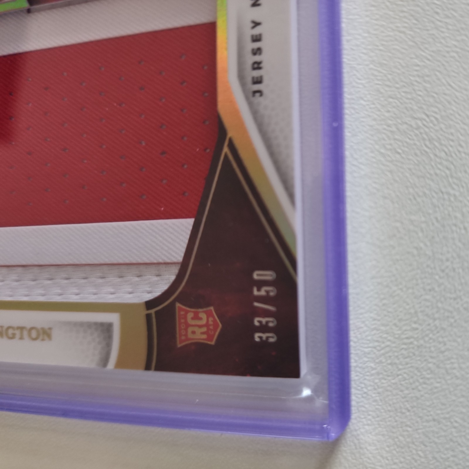 2024-25 Panini Immaculate Bub Carrington RC Rookie Jersey Number Jumbo Patch /50