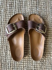Birkenstock Madrid Big Buckle Women's Sandals - Cognac, US 7 Narrow