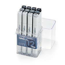 Copic Classic Markers 12-Piece Neutral Grey