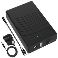 12V Power Bank 3000mAh Rechargeable Black for LED Strip CCTV Mobile Phones