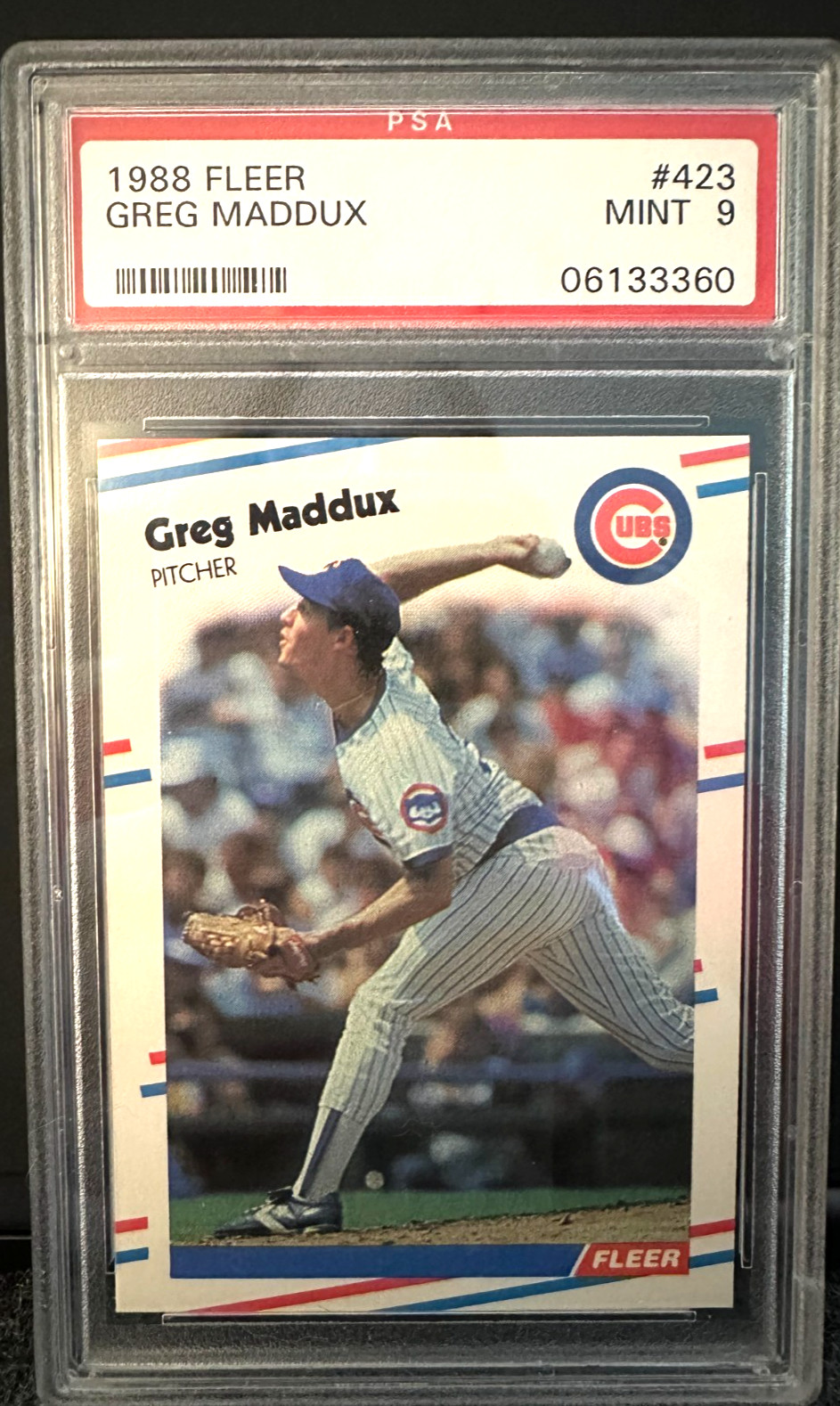 1988 FLEER GREG MADDUX #423 PSA MINT 9