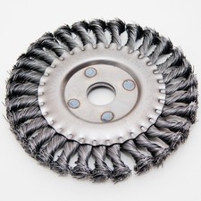 Scheibenb&uuml;rste Drahtb&uuml;rste B&uuml;rste &Oslash; 150 x 22,2 mm gezopft f&uuml;r Winkelschleifer