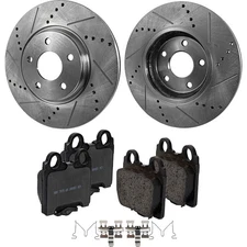 Rear Brake Disc Rotors and Pads Kit for Lexus SC430 IS300 GS430 GS300 GS400 2000