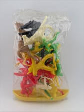 Vintage Tim Mee Toys Indian Figures With Horses And Canoe 26 Pieces