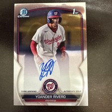 2023 Topps Bowman Chrome Yoander Rivero 1st Autograph Auto