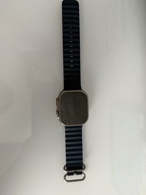 Apple Watch Ultra 2 49mm Titanium Case with Ocean Band - Blue, One Size (GPS...