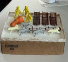 Dog Sled Figure Lot Marx Playset Arctic Explorer IGY Satellite Base Vintage