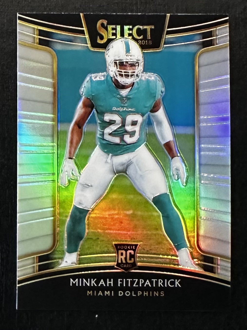 2018 Panini Select Football #51 Minkah Fitzpatrick Silver Prizm Dolphins Alabama