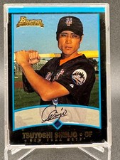 MINT 2001 BOWMAN TSUYOSHI SHINJO ROOKIE 148 NEW YORK METS BASEBALL CARD. rookie card picture