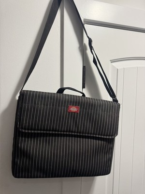 Vintage Dickies Pinstripe Laptop bag with shoulder strap Y2K Black White