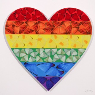 DAMIEN HIRST GRAPHIC BUTTERFLY HEART RAINBOW EDITIONS HEART LIMITED RRP: €2500