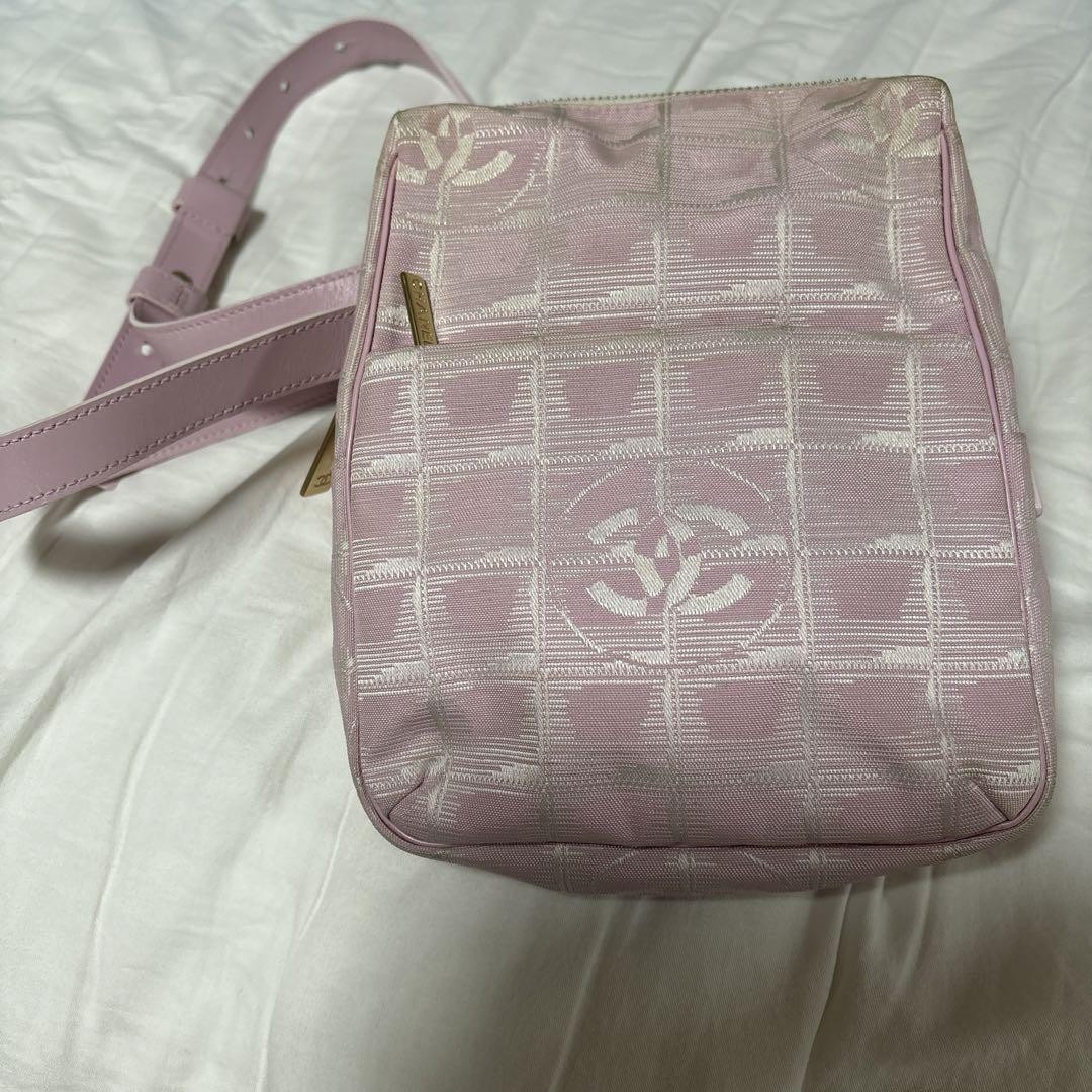 Chanel Travel Line 2-Way Crossbody Waist Pouch with Serial Number from Japan