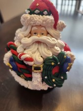 Vintage Santa Christmas Ornament 5" High X 3-1/2" Wide