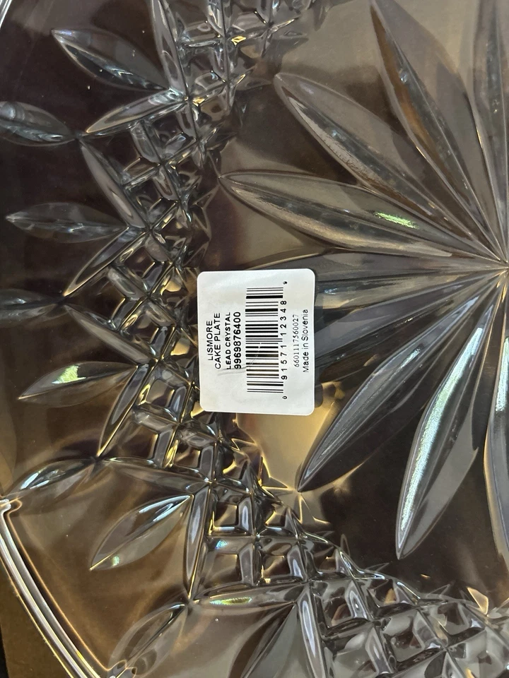Open box/NEVER used! Waterford Crystal Lismore 12 Inch Cake Plate Sunflower - Image 4 of 4