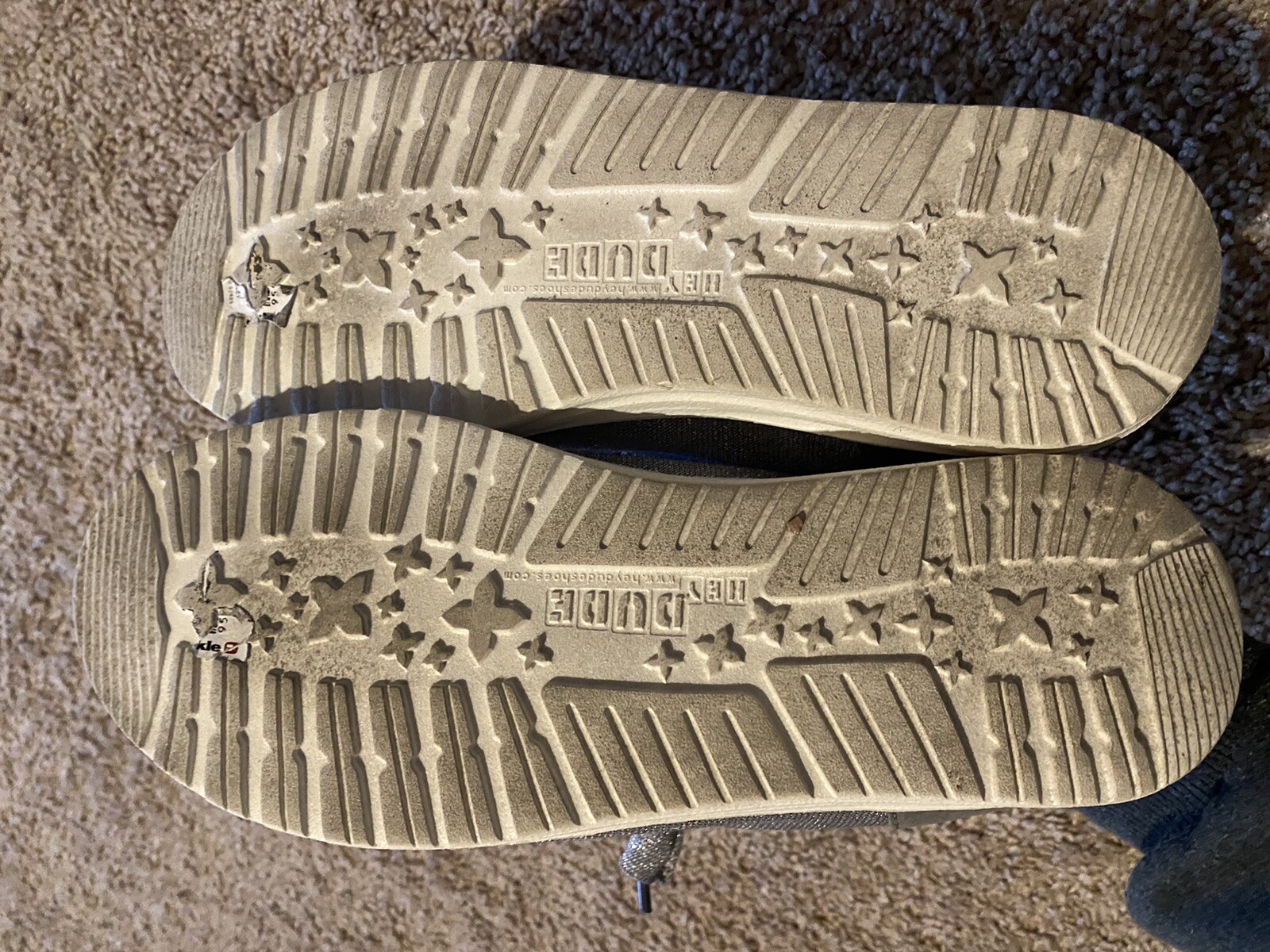 MINT RARE Hey Dude Wally SPARKLING Grey Women Sz 10 W… Gem