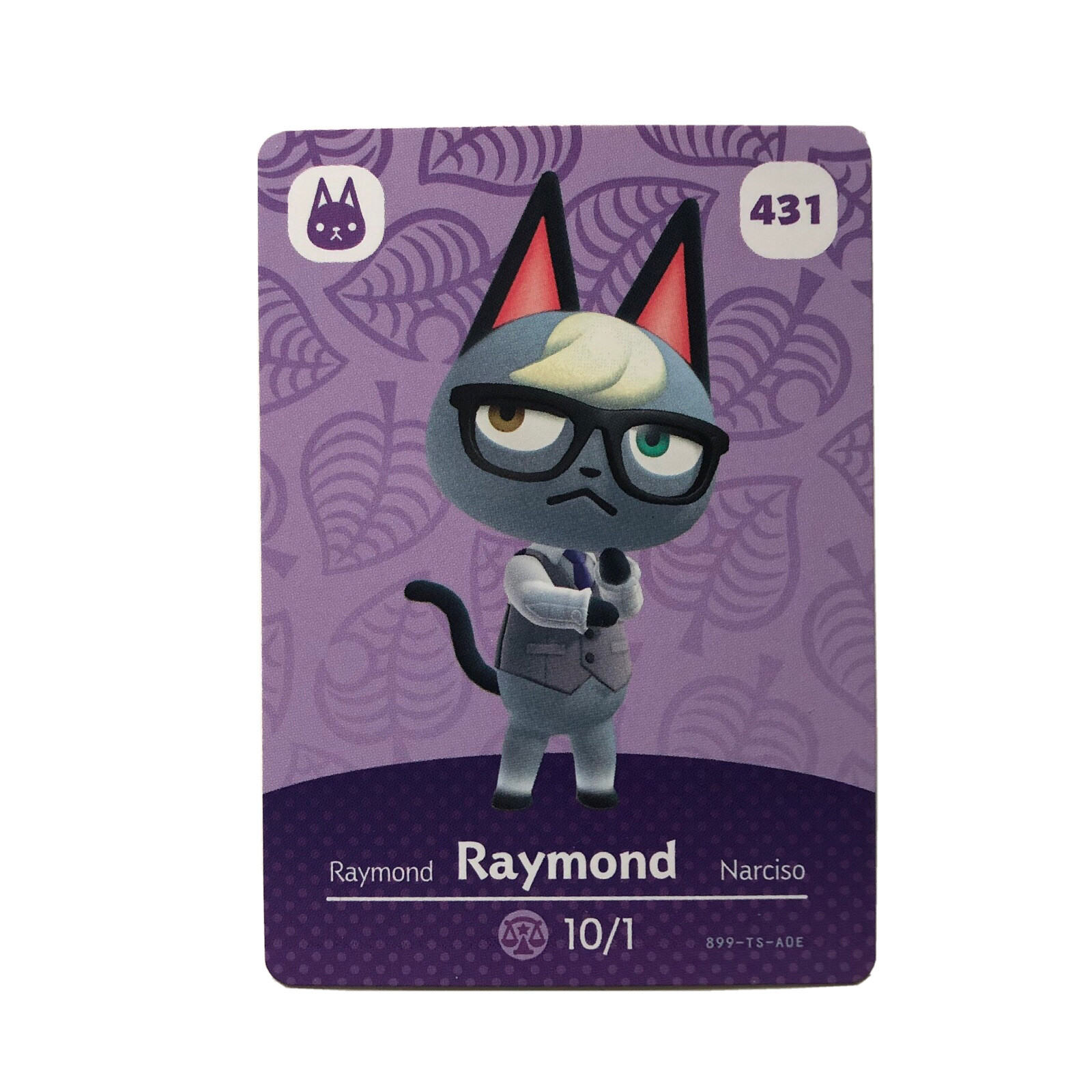 Raymond No 431 Animal Crossing Amiibo Card Series 5 Mint Not Scanned