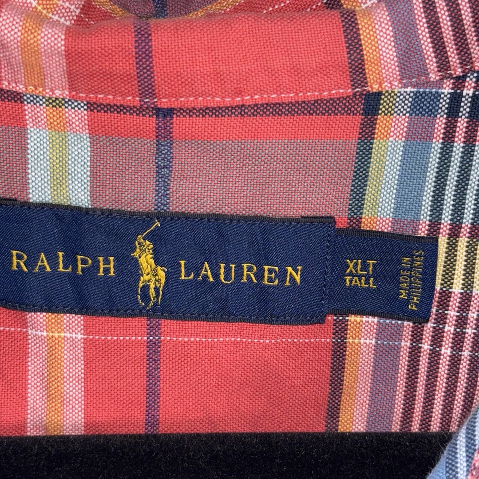Camicia Ralph Lauren Classic Fit Madras Plaid Extra Lg Alta Tartan Carne Pony Logo