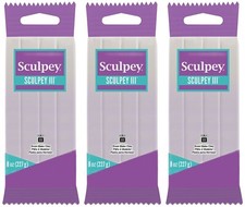 Sculpey III Pearl Lot of 3 Polymer Oven Bake Clay 8oz Blocks