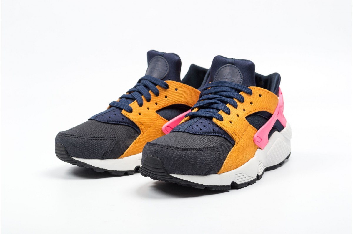 Nike Air Huarache Run Premium Obsidian Black Sunset Pink 683818 401 Women's New Nike Air Huarache Run Premium Obsidian Black Sunset Pink 683818 401 Women's New