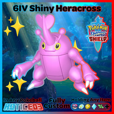 ✨ Ultra SHINY 6IV HERACROSS ✨ Pokemon SWORD and SHIELD lv100 EVs +MasterBall