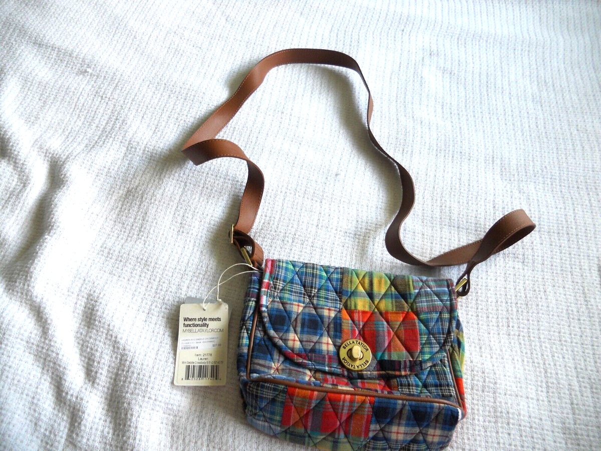 Bella Taylor Hipster Crossbody Purse - Medium Patchwork Shoulder Bag, Adjustable Strap, 6 Pockets