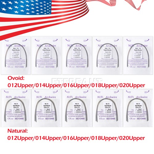 10PCs ETERFANT Dental Ortho Arch Wires Super Elastic NiTi Ovoid/Natural
