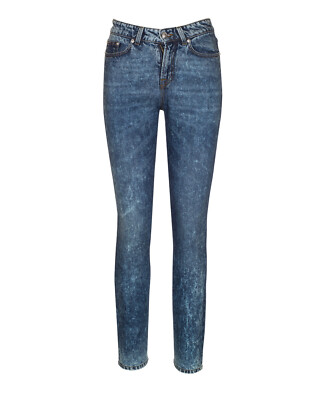 Versus Versace Women's Blue Stonewashed Straight Leg Denim