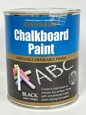 Rust-Oleum Chalkboard Paint Black Matt 750ml Durable Quick-Drying Formulation