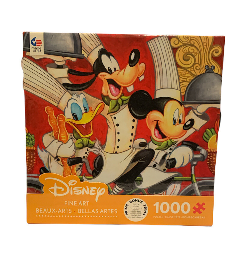 Disney Fine Art 1000 piece jigsaw Puzzle WHEELING Mickey Mouse | eBay