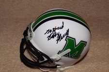 BOBBY PRUETT MARSHALL THUNDERING HERD SIGNED SCHUTT MINI HELMET W/COA