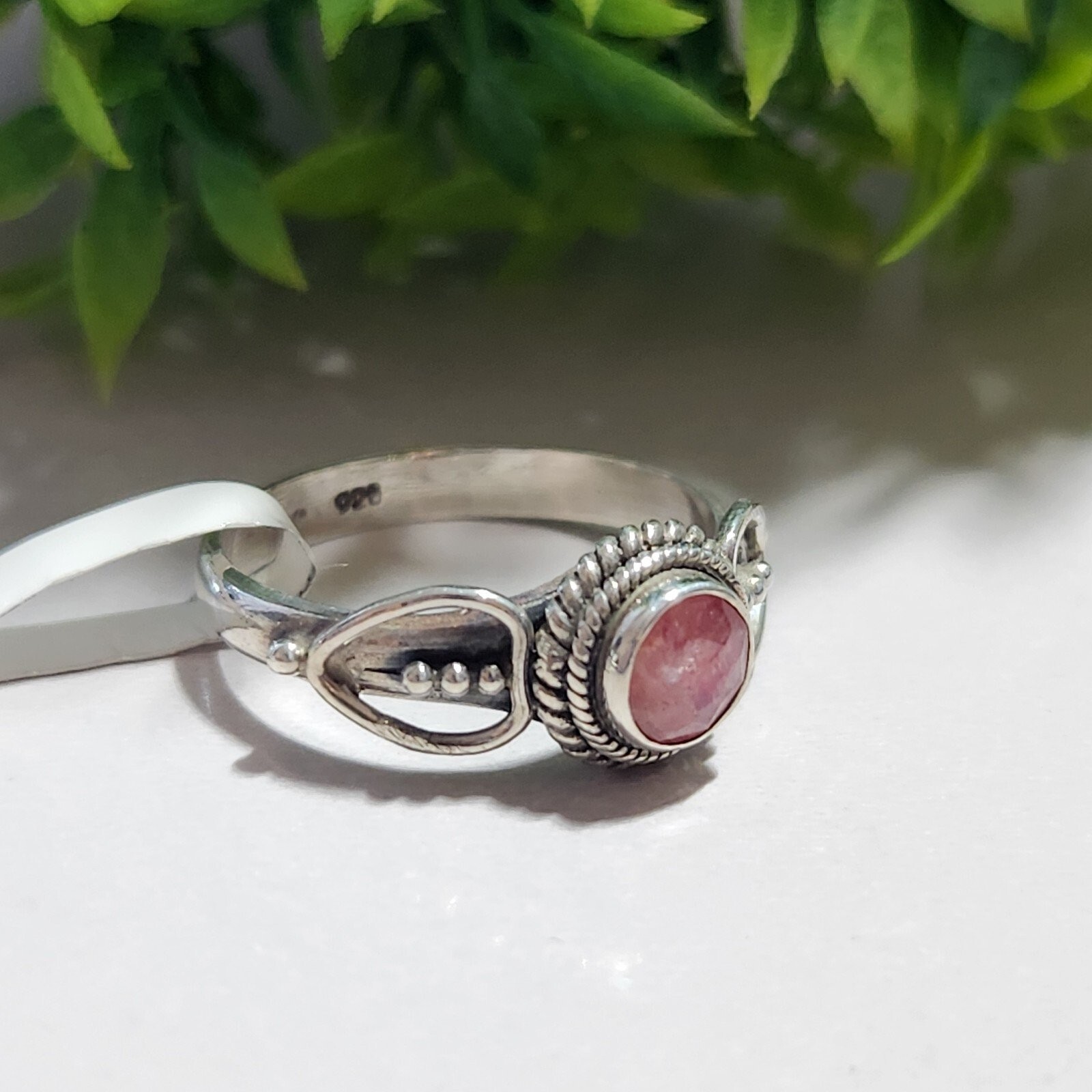 925 Sterling Silver Ruby Ring - image 2