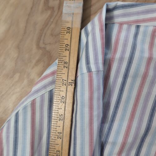 Camicia Brooks Brothers 1818 uomo 4XLT multicolore a righe non ferro Supima L/S logo - Foto 4 di 7