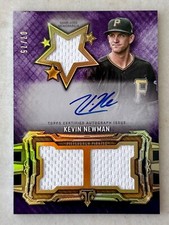 2020 Topps Triple Threads Kevin Newman /75 AUTO Patch Amethyst Pirates #RFPAR-KN