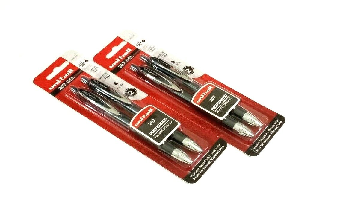 2 PACKS 4 PENS UNI-BALL® SIGNO ROLLER MEDIUM 0.7MM BLACK INK