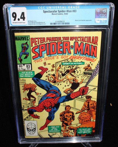 Spectacular Spider-Man #83 (CGC 9.4) Black Cat & Punisher Appearance - 1983
