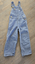 Vintage Lee Denim Overalls Conductor Sanforized Striped Child Size 6/7 USA