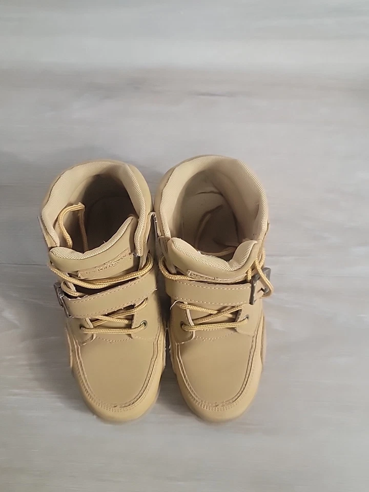 Botines Polo Assn tostados EE. UU. cordones y hebilla Andes niños talla 3M EE. UU. Foto 2 de 4