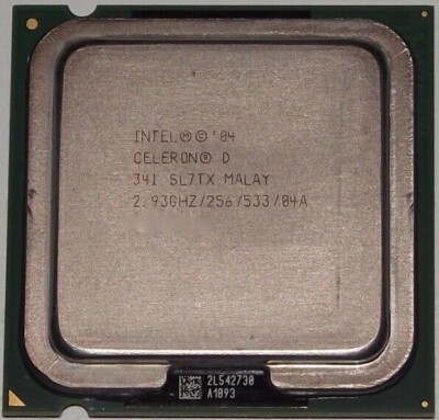 INTEL CPU 341 CELERON D SL7TX 2.93Ghz 256KB 533MHz Socket 775 EMT64T