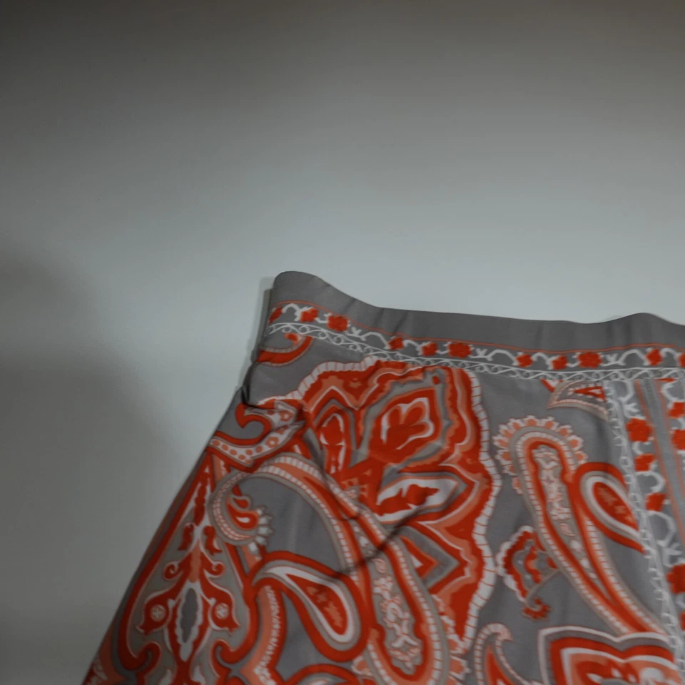 Falda INC International Concepts Grande Gris Naranja Cachemira Asimétrica Casa de Campo Foto 2 de 4