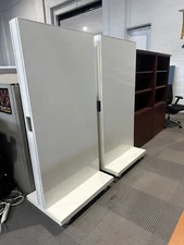 ​36"Wx76"H dual sided mobile magnetic Whiteboard by Steelcase