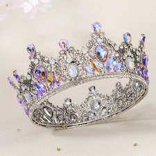 Lady Girls Crystal Tiara Bridal Crown Rhinestone Evening Party Wedding Princess