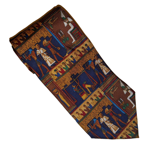 ALYNN Designer Mens Neck Tie "ANCIENT ART" EGYPT -3000 BC Novelty Tie